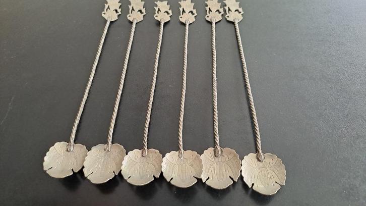 longdrink lepels Djokja, Antiek en Kunst, Antiek | Goud en Zilver, Zilver, Ophalen of Verzenden