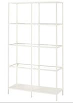 IKEA Vittsjö Stellingkast - Wit Metaal & Glas, Huis en Inrichting, Ophalen, Met plank(en), 100 tot 150 cm, 150 tot 200 cm