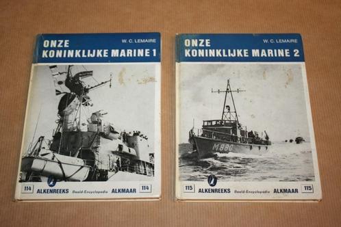 Boek - Onze Koninklijke Marine 1 & 2 - W.C. Lemaire, Verzamelen, Militaria | Algemeen, Marine, Boek of Tijdschrift, Nederland