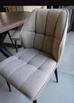4 eetkamerstoelen groen/grijs, Huis en Inrichting, Stoelen, Ophalen, Zo goed als nieuw, Grijs, Drie