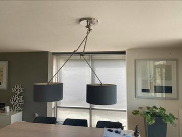 Hanglamp met 2 verstelbare lampenkappen