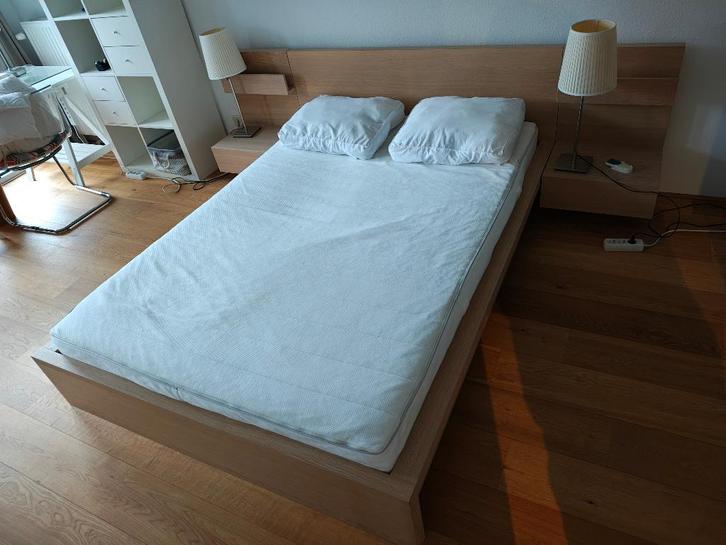 2 nachtkastjes (bedside tables) voor Ikea MALM bedframe -, Huis en Inrichting, Slaapkamer | Bedden, Zo goed als nieuw, Tweepersoons