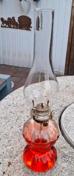 Oude olie lamp 51cm hoog, Huis en Inrichting, Lampen | Hanglampen, Antiek, Gebruikt, 50 tot 75 cm, Ophalen of Verzenden
