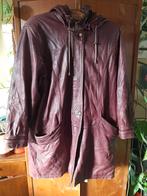 Vintage Leren Jas - Bordeaux Rood, Kleding | Dames, Maat 38/40 (M), Ophalen of Verzenden, Goldstein, Gedragen