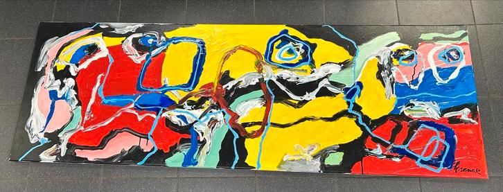 Kleurrijk schilderij van Kremer - 60x180cm, Antiek en Kunst, Kunst | Schilderijen | Abstract, Ophalen
