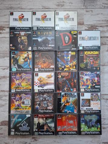 Playstation 1 games, o.a. Destrega, FF IX, Spyro & Crash beschikbaar voor biedingen
