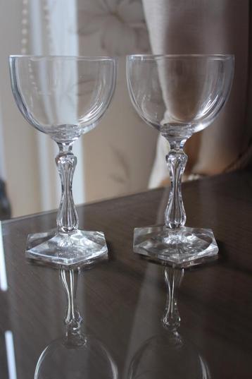 Antieke Val St Lambert/ St Louis likeur glazen set van 4 beschikbaar voor biedingen