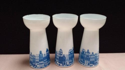 3 Glazen VAZEN voor Hyacint BOLLEN ~ HYACINT Vazen Amsterdam, Antiek en Kunst, Curiosa en Brocante, Ophalen of Verzenden