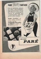 Retro reclame 1954 Paré fruitfantasie snoep suikerwerk, Verzenden, Overige typen
