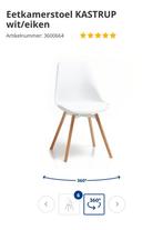 Wit eiken kuipstoelen Jysk 3 stuks, Huis en Inrichting, Barkrukken, 60 tot 90 cm, Gebruikt, Ophalen of Verzenden, 3 krukken