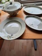 Porselein, 2 ovale schalen, ronde schaal en soepterrine, Ophalen