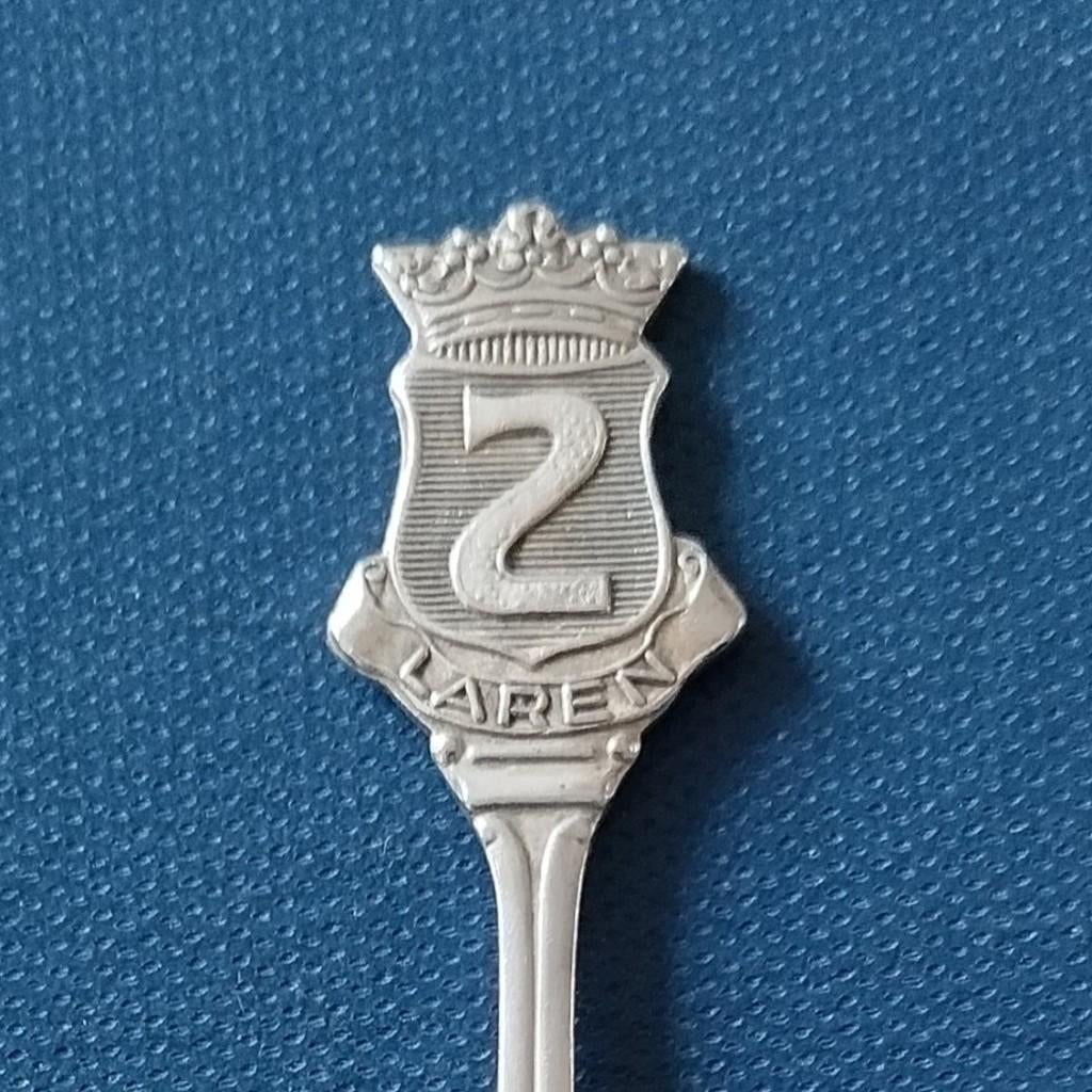 verzilverd lepeltje Laren (Sola 90), Antiek en Kunst, Antiek | Bestek, Ophalen of Verzenden