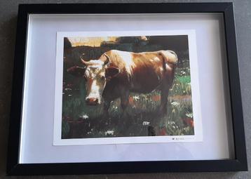 litho peter donkersloot - zeefdruk - koe - genummerd beschikbaar voor biedingen