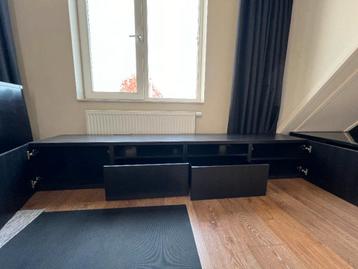 IKEA BESTÅ tv-meubel zwart – 2 x 120 cm - afbeelding 1