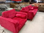 Fauteuil met bank velvet setprijs €250,-