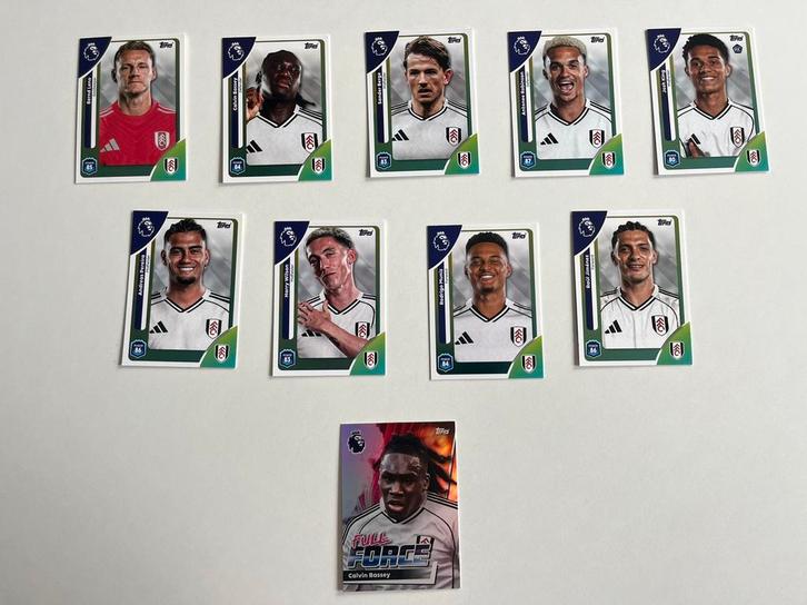 Topps Premier League 2026 Fulham kaarten, Hobby en Vrije tijd, Stickers en Plaatjes, Zo goed als nieuw, Meerdere plaatjes, Ophalen of Verzenden