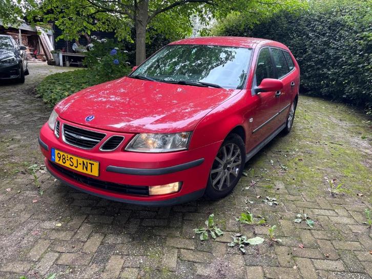 Saab 9-3 1.8 T Sport Estate 2006 Rood, Auto's, Saab, Particulier, Saab 9-3, ABS, Adaptive Cruise Control, Airbags, Airconditioning