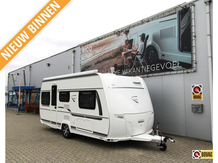 Fendt Saphir 465 TG Nieuwstaat/Mover, Caravans en Kamperen, Caravans, Bedrijf, tot en met 4, Treinzit, Fendt, 2 aparte bedden