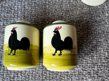 Zeller haan en kip servies zout en peper stelletje beschikbaar voor biedingen