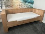 Handgemaakte steigerhout 1 persoonsbed met opberglades, Ophalen, 85 tot 100 cm, Zo goed als nieuw, Matras