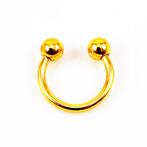 12,5mm x 1,3mm Hoefijzer - Piercing Neus in Goudkleur-RVS, Staal, Birgitta-Gracht 33, 6465 EL Kerkrade, Nederland, Verzenden, Oor- of Traguspiercing