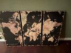 Wereldkaart Triptiek - Decoratieve Wandkunst, Ophalen, Zo goed als nieuw