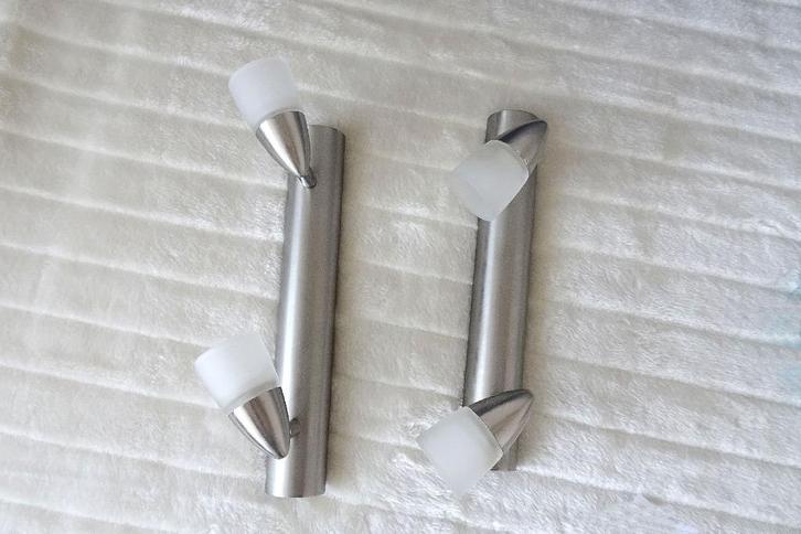 2x 2 Z.G.A.N. spotjes met glazen kapjes ( led en halogeen), Huis en Inrichting, Lampen | Spots, Zo goed als nieuw, Plafondspot of Wandspot