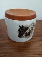 Paarden stolp bakje met houten deksel, Overige materialen, Overige typen, Ophalen of Verzenden, Zo goed als nieuw