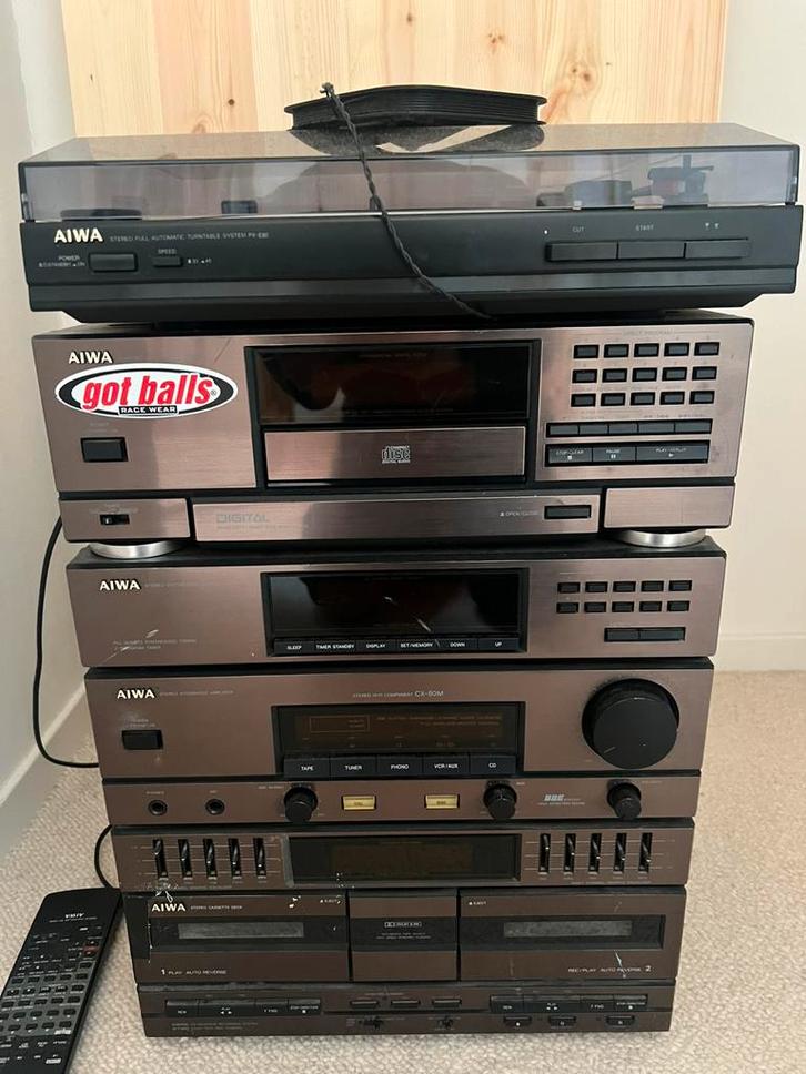 Retro  Aiwa Stereo Set radio-cd-casette-pick up, Audio, Tv en Foto, Stereo-sets, Gebruikt, Overige merken, Ophalen