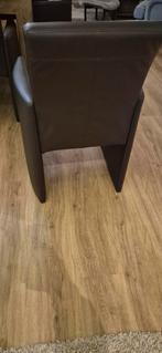 Elegante Bruine Leren Stoel, Huis en Inrichting, Stoelen, Ophalen, Bruin, Leer, Zo goed als nieuw