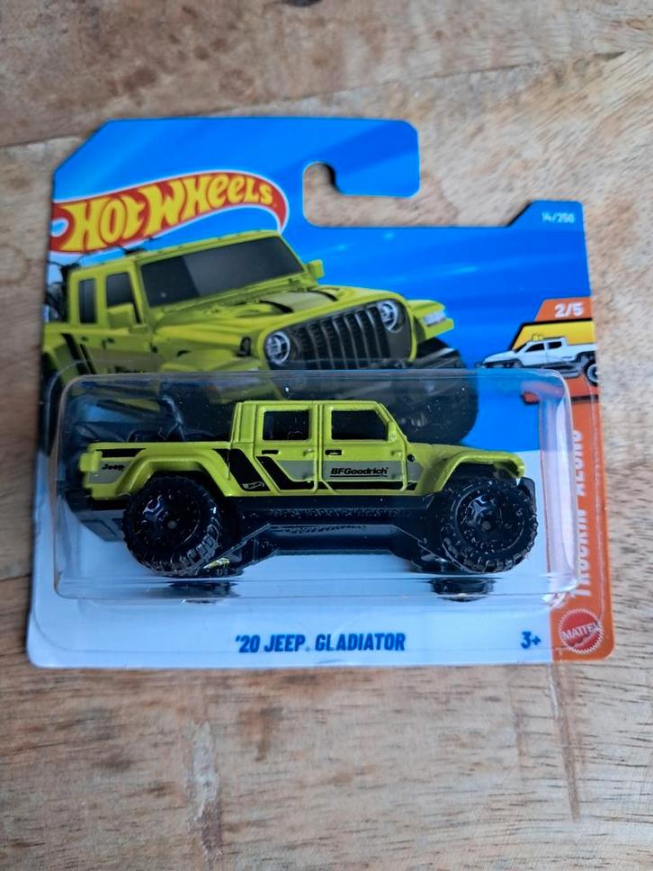 Hot Wheels 20 Jeep Gladiator groen nieuw in verpakking, Hobby en Vrije tijd, Modelauto's | Overige schalen, Nieuw, Auto, Ophalen of Verzenden