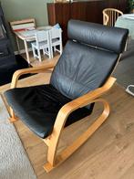 IKEA schommelstoel / rocking chair with leather cushion, Huis en Inrichting, Zo goed als nieuw, Ophalen