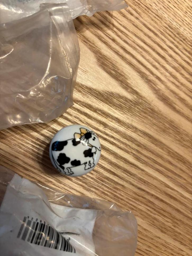 Porseleinen meubelknoppen met print – nieuw in verpakking, Huis en Inrichting, Kasten | Overige, Nieuw, Ophalen of Verzenden