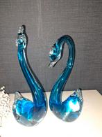 Stel art glas beelden "zwanen" w.s murano, Antiek en Kunst, Antiek | Glas en Kristal, Ophalen of Verzenden