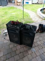 Ibiza 2x400w speakers 1000w versterker, Ophalen, Zo goed als nieuw