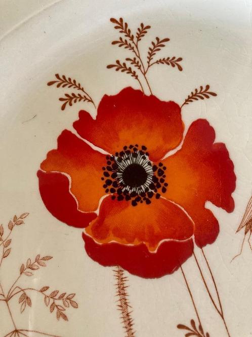 Vrolijk poppy flower vintage Engels servies Meakin Klaproos, Huis en Inrichting, Keuken | Servies, Bord(en), Overige stijlen, Porselein