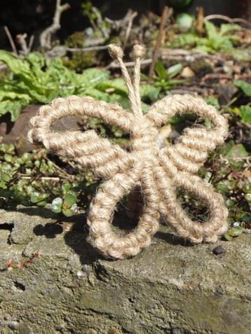 leuke vlinder van dik jute plantenwand bloempot urban jungle beschikbaar voor biedingen