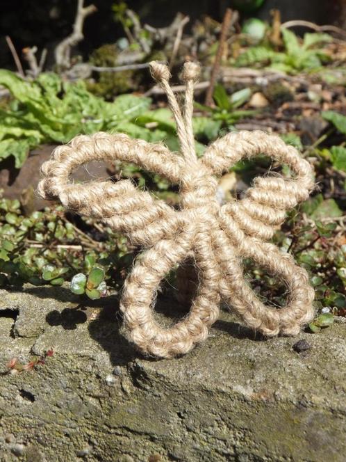leuke vlinder van dik jute plantenwand bloempot urban jungle, Huis en Inrichting, Woonaccessoires | Overige, Ophalen