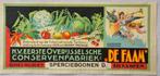 Label De Faam Sperciebonen, Ophalen of Verzenden, Zo goed als nieuw
