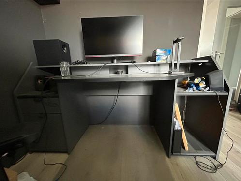 Gamebureau Set Up antraciet 180 cm, Huis en Inrichting, Bureaus, Gebruikt, Bureau, Ophalen