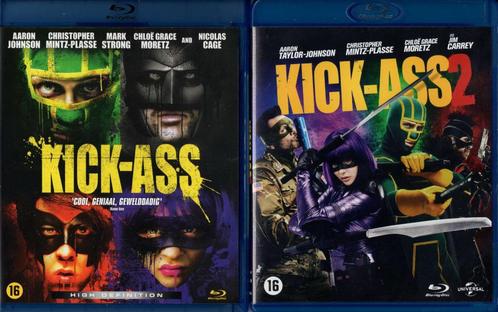Kick-Ass + Kick-ass 2 - Nederlandse uitgaves, Cd's en Dvd's, Blu-ray, Zo goed als nieuw, Actie, Verzenden
