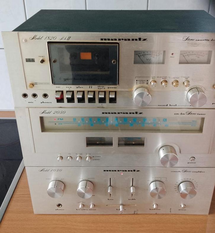 Marantz 1050 versterker, 2050 tuner, 1820MK2 casette, Audio, Tv en Foto, Stereo-sets, Gebruikt, Cassettedeck, Tuner of Radio, Overige merken