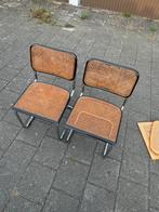 Cesca webbing stoelen, Huis en Inrichting, Stoelen, Ophalen, Gebruikt, Bruin, Twee