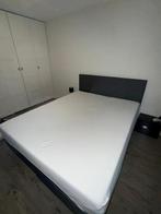 Bed leenbakker inclusief matras 160 x 200 donker grijs, Huis en Inrichting, Ophalen, Zo goed als nieuw, Tweepersoons, 160 cm