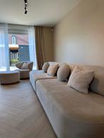 Bankstel, fauteuil met poef incl 6kussens, Ophalen of Verzenden, 75 tot 100 cm, Vierpersoons of meer