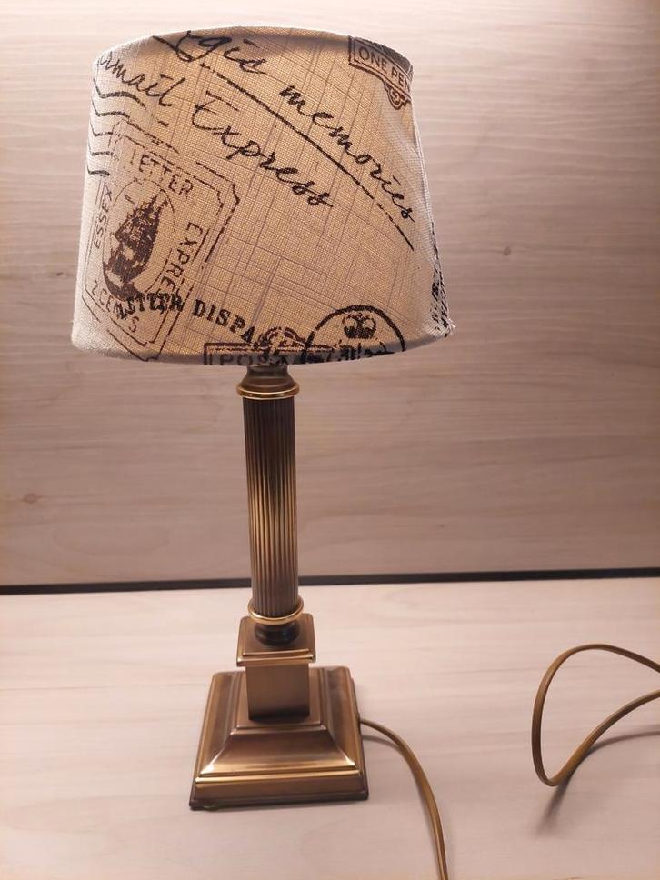 Herda tafellamp Hollywood regency stijl brons, Huis en Inrichting, Lampen | Wandlampen, Zo goed als nieuw, Ophalen of Verzenden