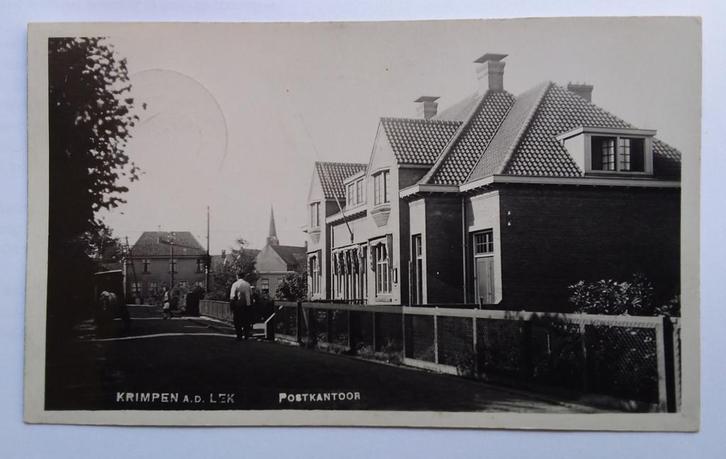 Oude Fotokaart Krimpen a.d. Lek - Postkantoor 1935, Verzamelen, Foto's en Prenten, Gebruikt, Voor 1940, Verzenden