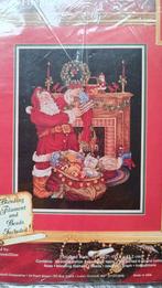 Borduurpakket Kerst Kerstman, Ophalen of Verzenden, Zo goed als nieuw, Handborduren, Borduurpakket