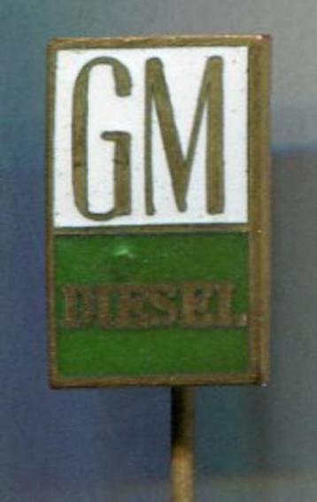 GM diesel wit/groen email koper brandstof speldje ( G_097a ) beschikbaar voor biedingen