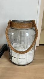 Vaas met touw, Huis en Inrichting, Woonaccessoires | Vazen, Ophalen, Overige kleuren, Minder dan 50 cm, Glas